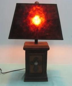 Polyresin Table Lamp, Mica Shade Resin Desk Lamp (SF1124)
