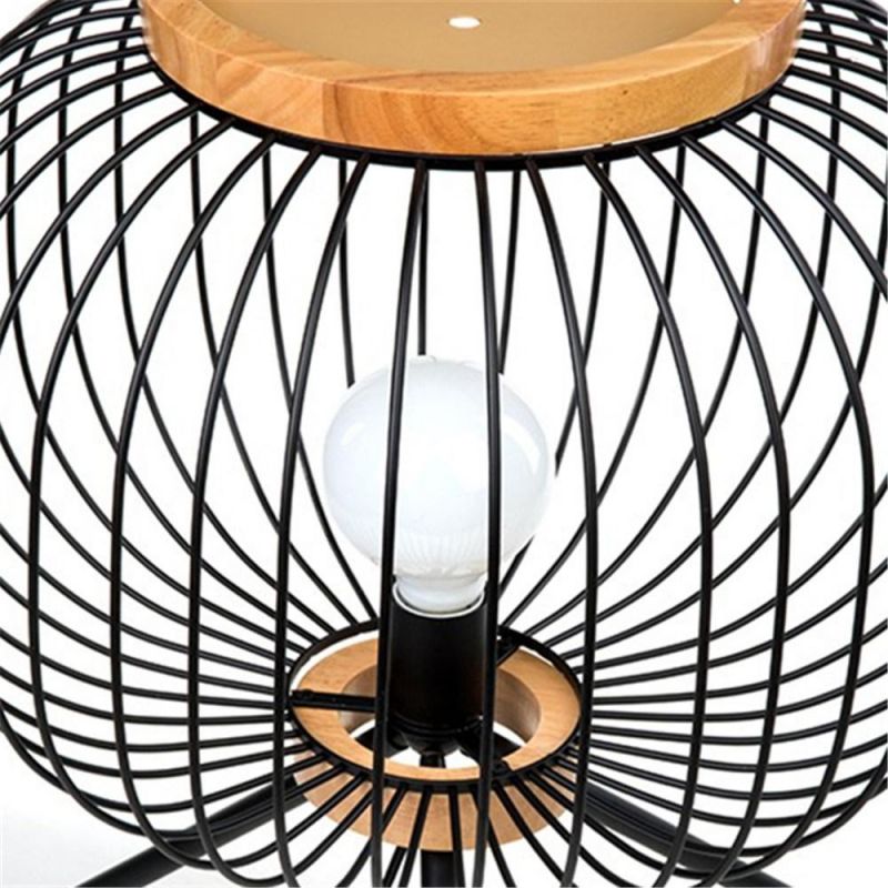 Home Decor Table Lamps Living Room Iron Line Birdcage Table Light Bedroom Bedside Desk Lamp Study Reading Lamp