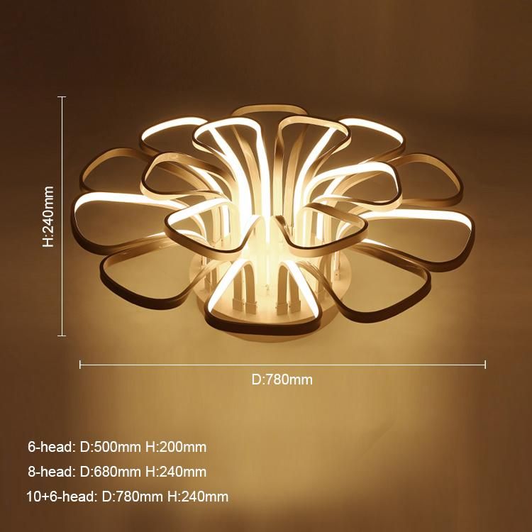 Acrylic Ring Round Circle up Side Down Dinner Kitchen Room LED Pendant Lamp