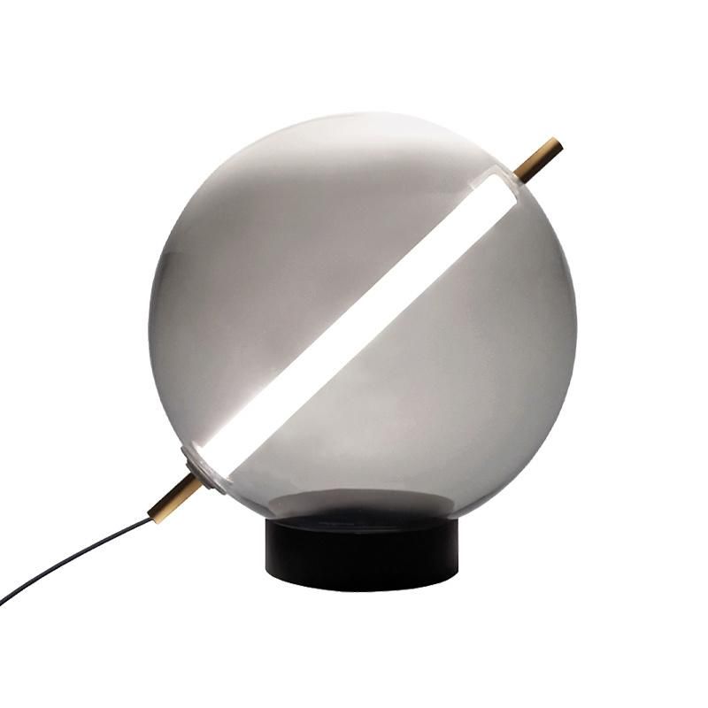 Spherical Transparent Lampshade Table Lamp Bedroom Bedside Lamp Nightstand Light