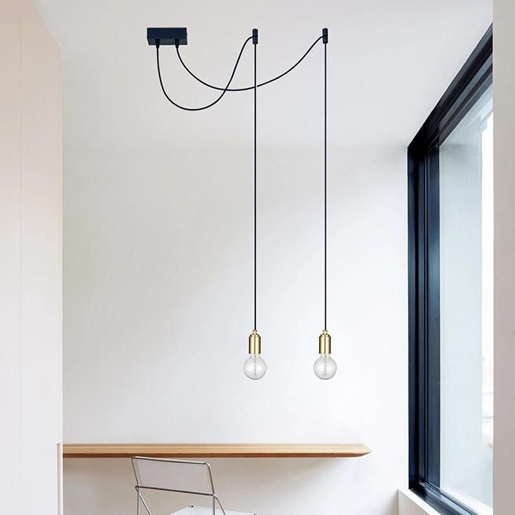 Vintage Retro Industrial DIY Light Cord Set Combined by E27 E26 Lamp Holder Ceiling Rose Electrical Wire for Pendant Light