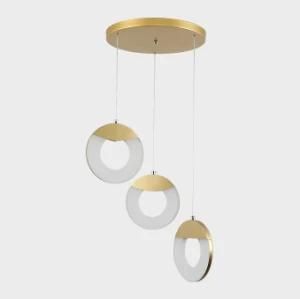 Round Shape New Modern Style LED Pendant Light Color Changing LED Chandelier Indoor Suspension Acrylic LED Pendant Lighting