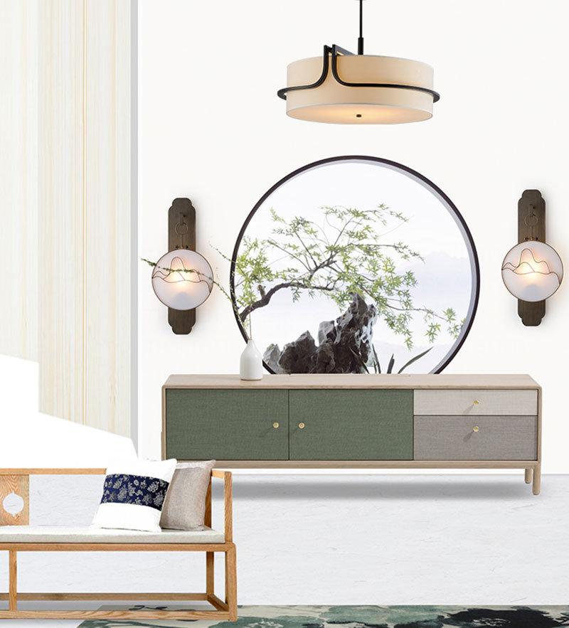 Modern Drum 3 Light Flush Mount Chandelier with Hospitality Lighting