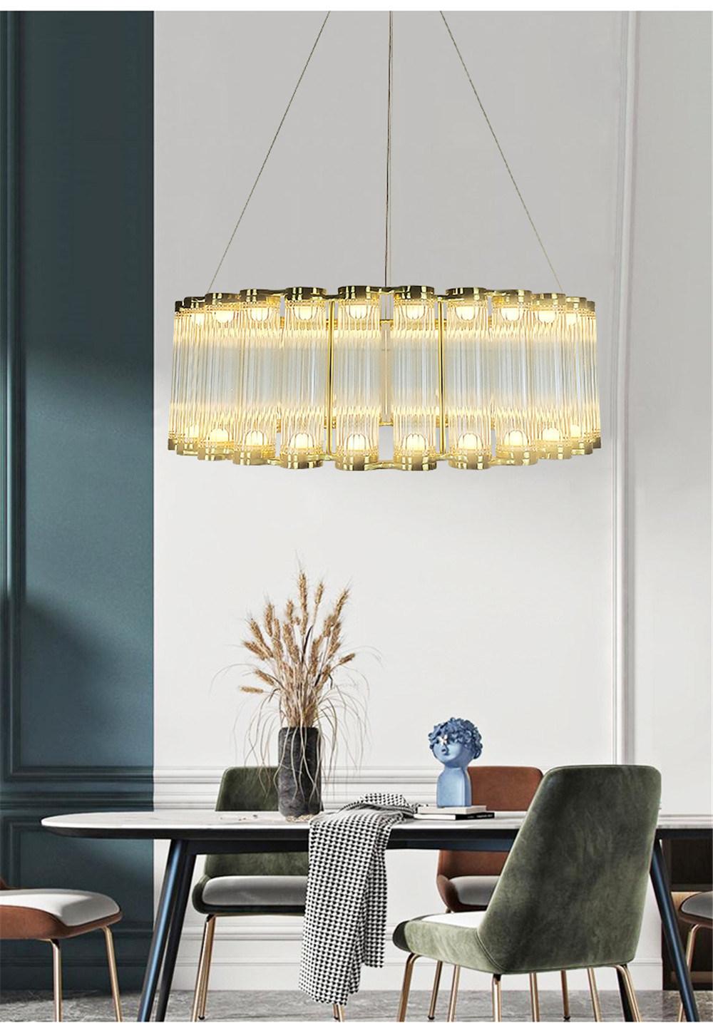 Luxury Stretched Chandeliers for Home Long S-Shape Hanglamp Kitchen Living Room Villa Round Bedroom Suspension Luminaire
