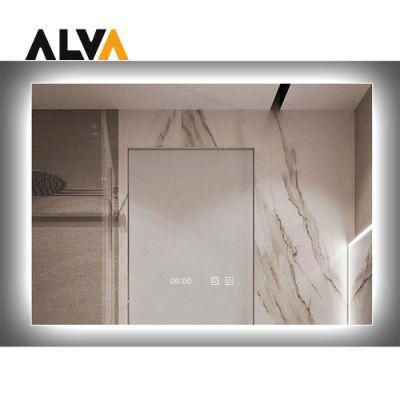 Hotel Home Wall Mounted Decorative Frameless Rectangle Round Bathroom Backlite Smart LED Mirror Lamp