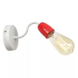 Red Porcelain Socket E27 Bedside Indoor Wall Light Hotel