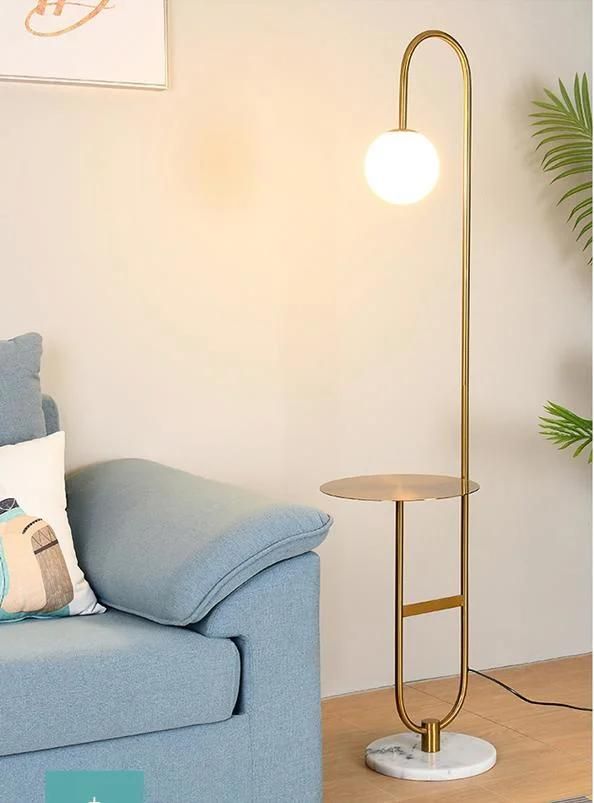 Living Room Nordic Glass LED Standing Lighting Bedroom Hotel Room Bedside Floor Light Home Decor Modern Creative Simple Floor Lamp