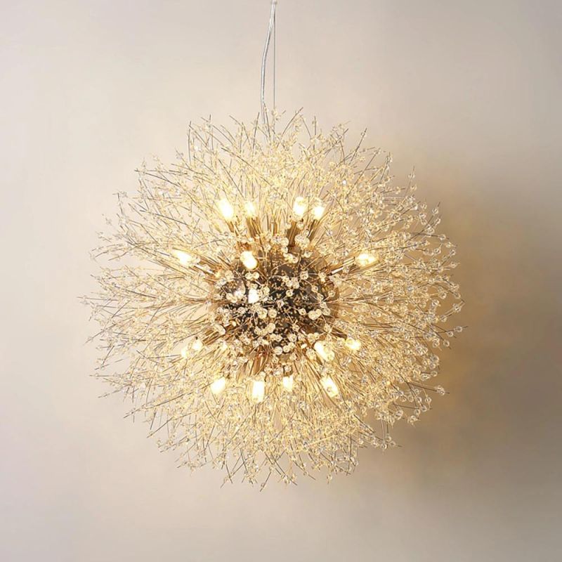 Modern Crystal LED G9 Dandelion Chandelier Lighting for Dining Room / Restaurant / Shops