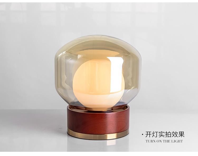 Modern LED Wooden Table Light Marble Table Lamp at Home/Hotel