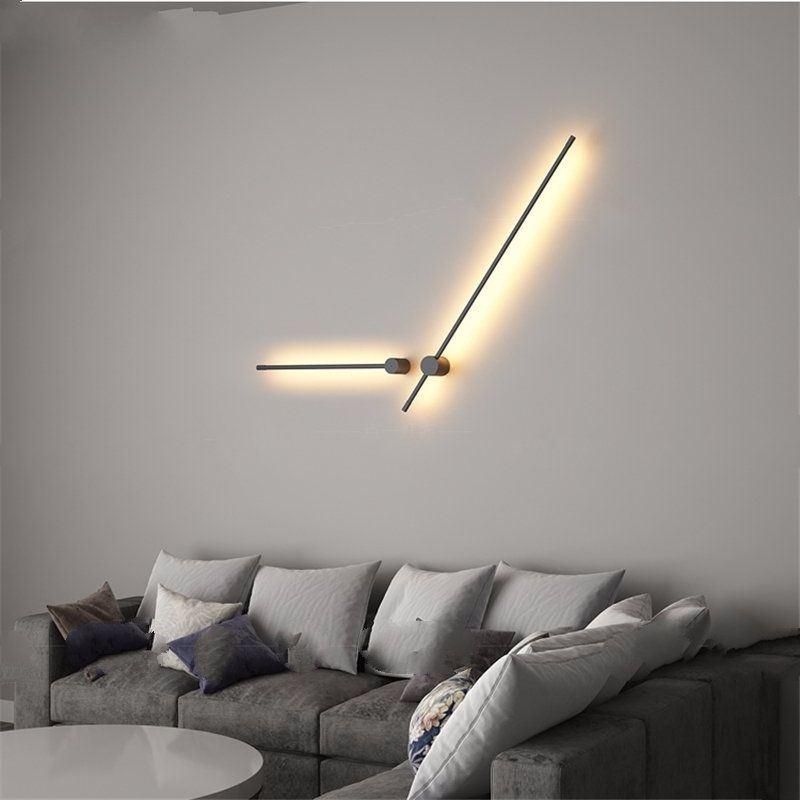 Simple Geometric Lines LED Wall Lamp Nordic Minimalist Living Room Home Decor Sofa Background Wall Light Bedroom Bedside Lamps