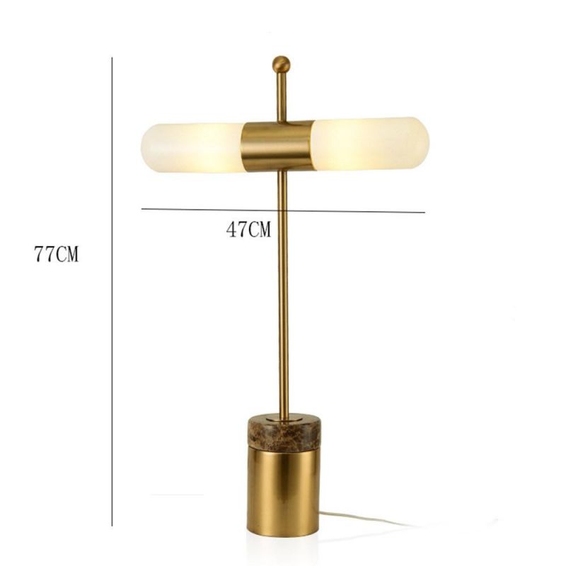 Modern LED Bedside Table Lamps Nordic Living Room Home Decor Glass Ball Desk Light Golden Table Lights Indoor LED Desk Lamp