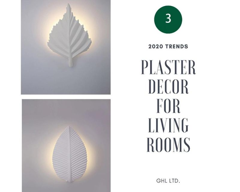 European Living Decorative Gypsum Wall Light/ Modern Lamp for Hotel Living Room Bedroom