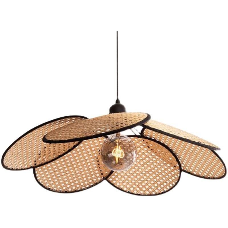 Art Rattan Chandelier for Living Room Dining Room Balcony Porch Bar Lighting Creative Japanese Lamps (WH-WP-56)