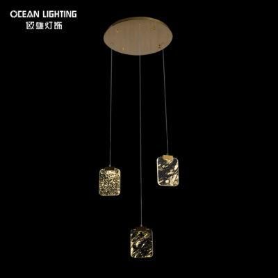 Wholesale Indoor Lighting Warm 3000K Metal Crystal 3*3W Chandelier Luxury