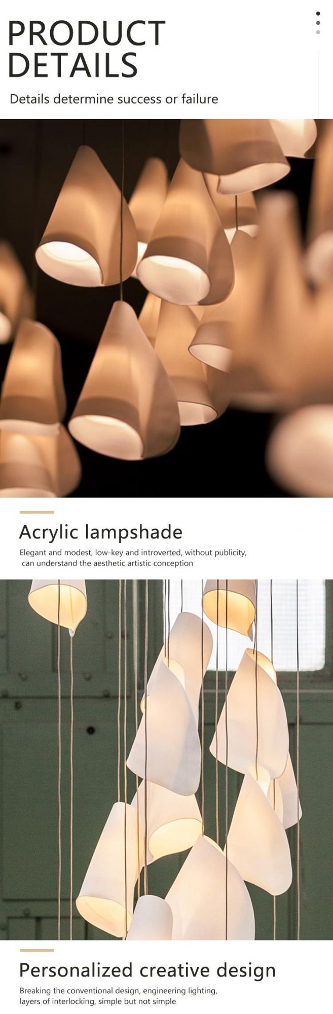 Modern Hot Sale Decoration Hotel Lobby Villa Custom LED Pendant Light