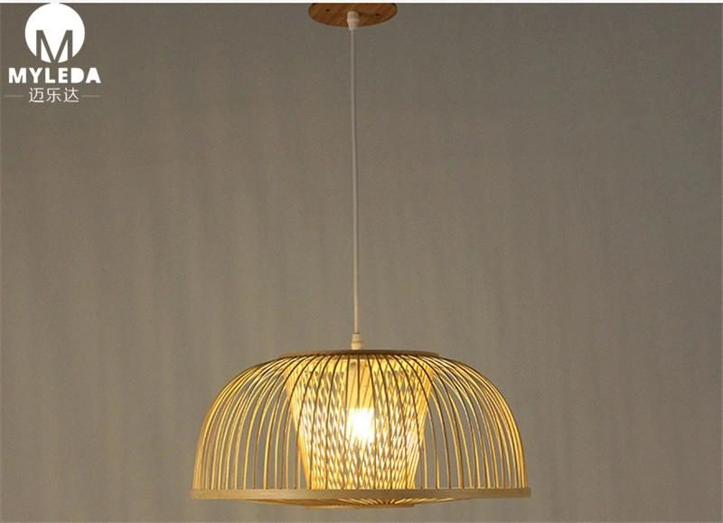 Wood Custom Made Hanging Lamp Hotel Project Chandelier