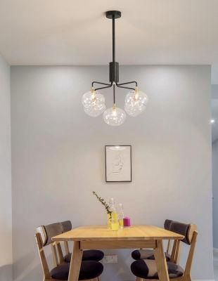 Hollow Metal Chandelier Modern Light Bulbs