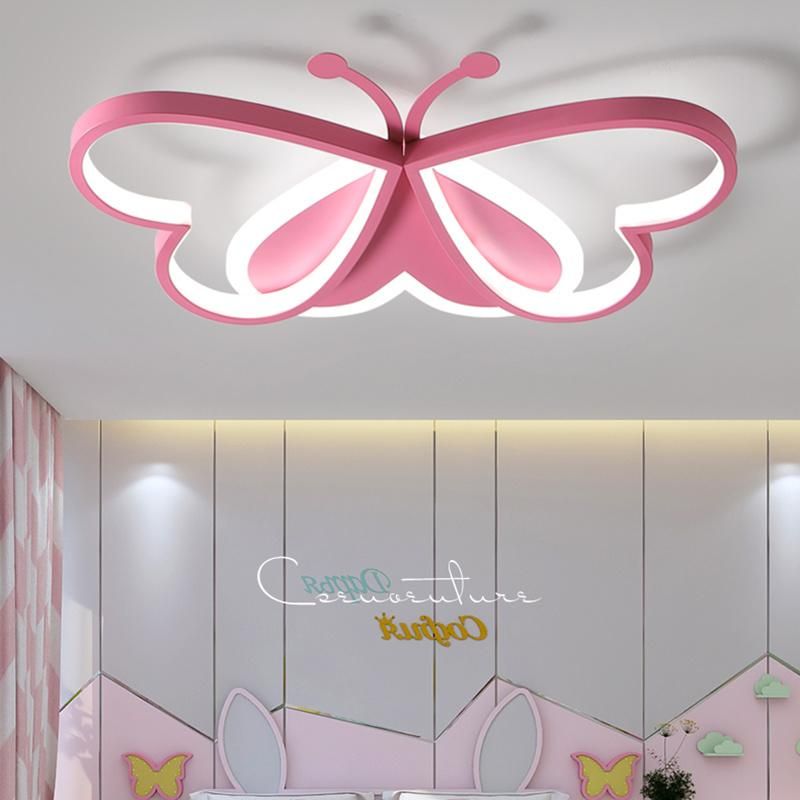 Butterfly Chandelier Kids Nordic Children′s Room Bedroom Decor LED Lamp Lights (WH-MA-175)