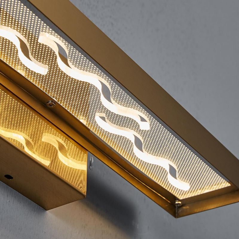 Modern LED Wall Sconce Light Gold/Black Bedroom Living Room Luxury Wall Light (WH-OR-67)