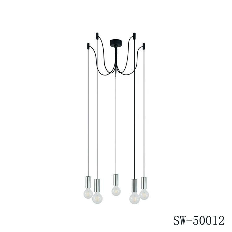 Home Lighting Vintage Industrial Decorative Spider Chandelier Pendant Light Aluminum Tube Lamp