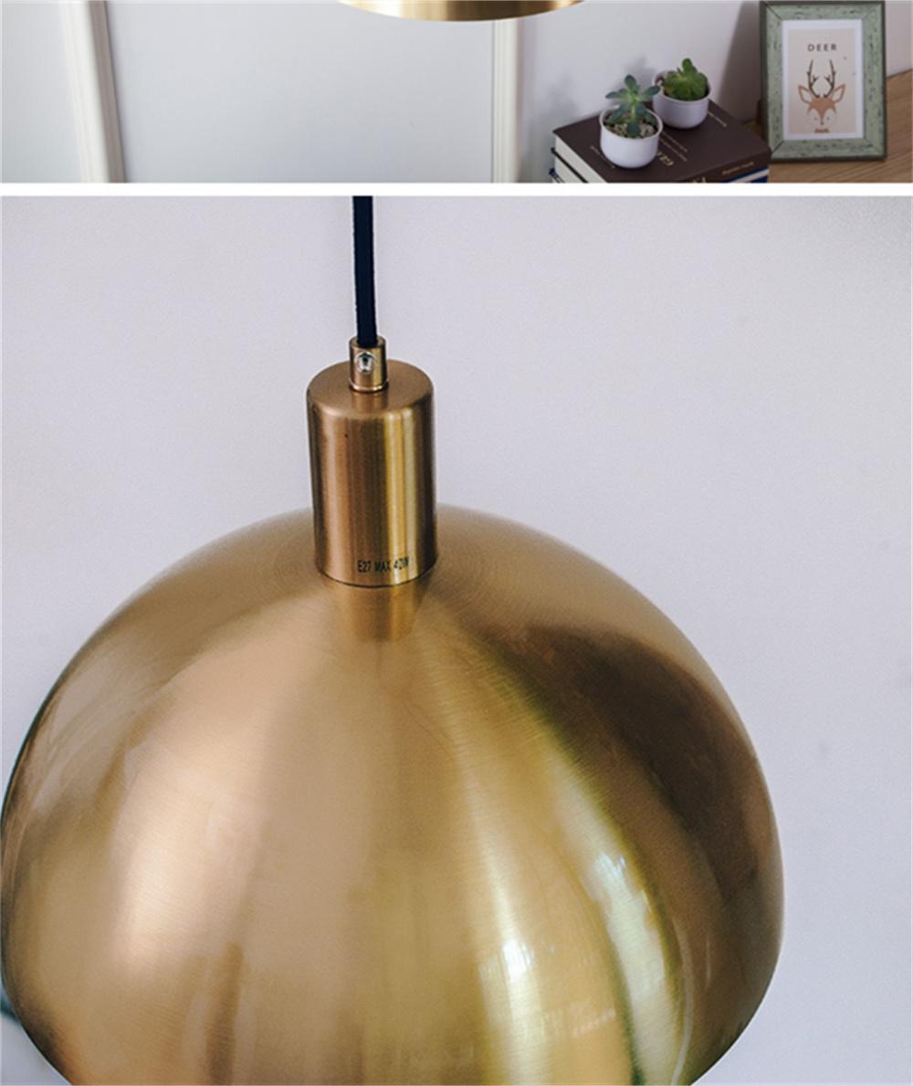Nordic Brass All Copper Restaurant Bar Simple Chandelier
