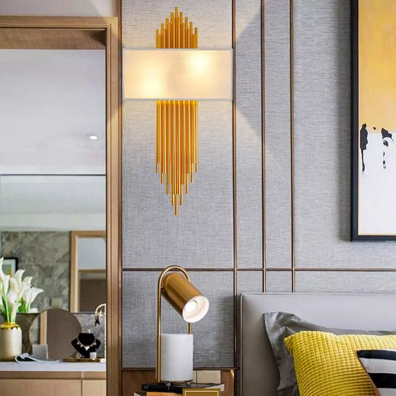 Gold LED Wall Lamp Bedroom Bedside Stairs Corridor Simple Wall Decoration Light (WH-OR-144)