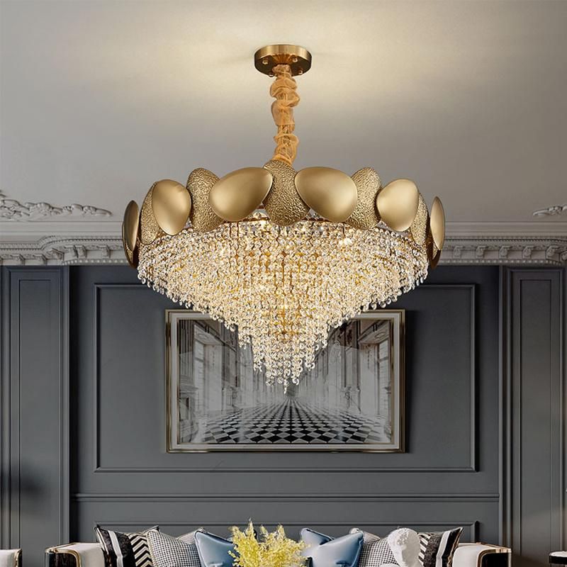 High-Grade Vintage Style Crystal Chandelier restaurant Bedroom Pendant Lamp