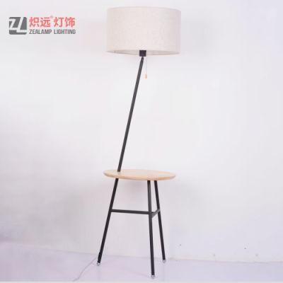Fabric Roratable Floor Lamp Iron Standing Light Modern