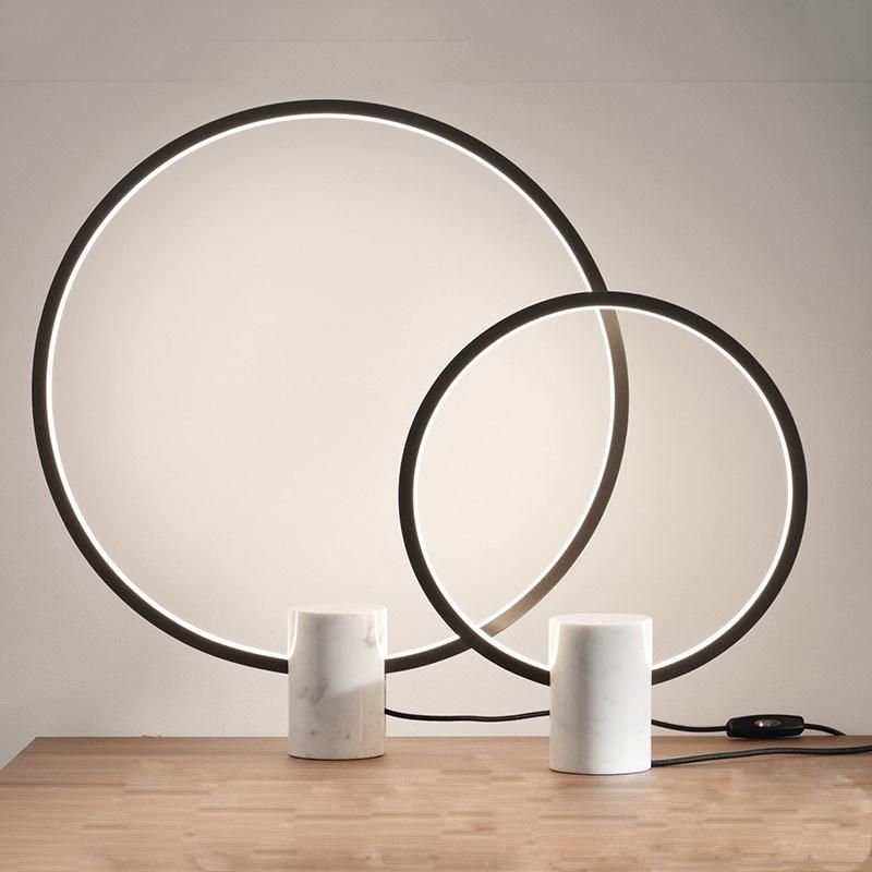 Circle Design Modern Style Bedside Lamps Table Lamps Nighstand Lamps