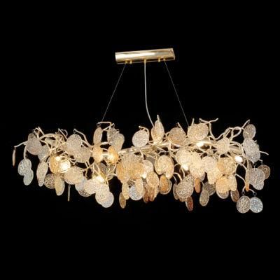 2022 Luxury Crystal Lamp Post Modern Copper Living Room Chandelier Creative Bedroom Lamp Simple Dining Room Lighting