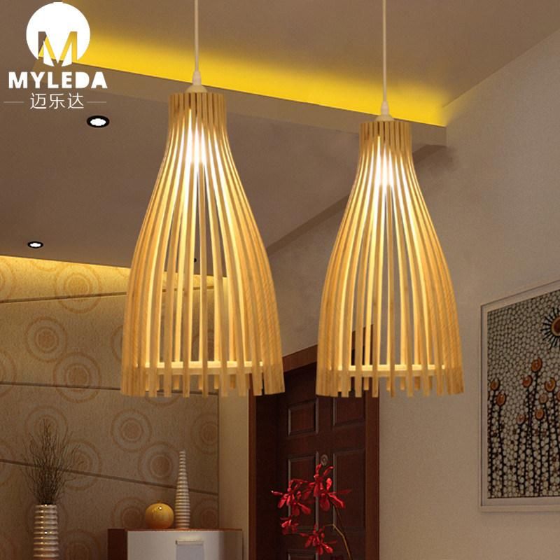Industrial Style Loft Wood Pendant Chandelier Lighting Fixture
