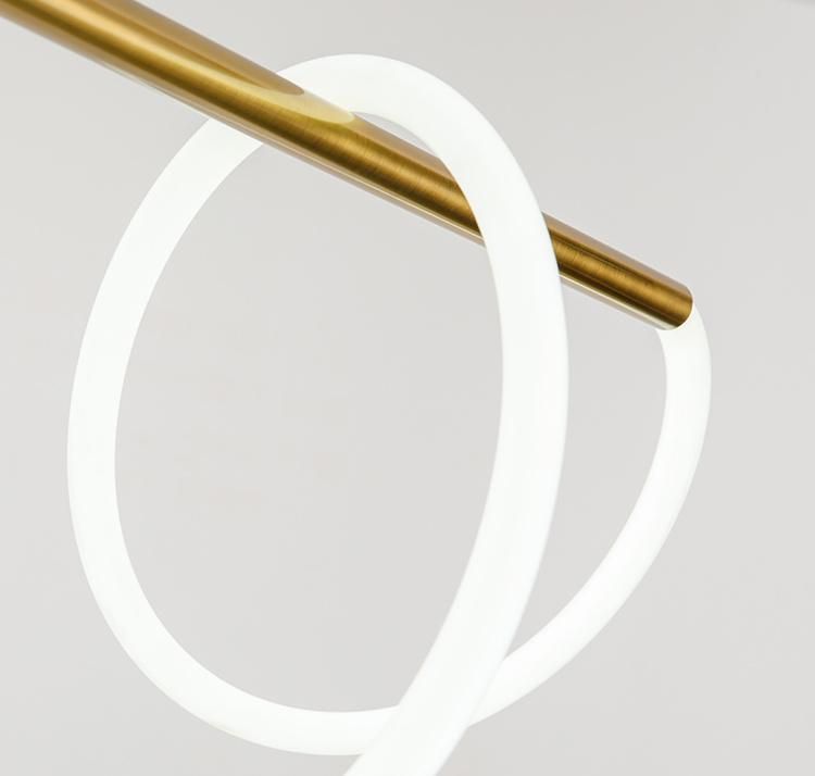 Post-Modern LED Chandelier Creative Personality Line Living Room Dining Room Simple Long-Shaped Musical Note Lamp