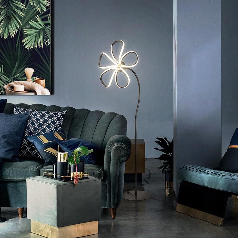 Flower Modern Style Floor Lamp Table Lamp Linear Shape Desk Lamp