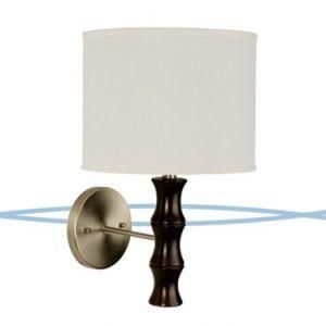 Traditional Simple Hotel Wall Lamp with Bronze Wood Pillar