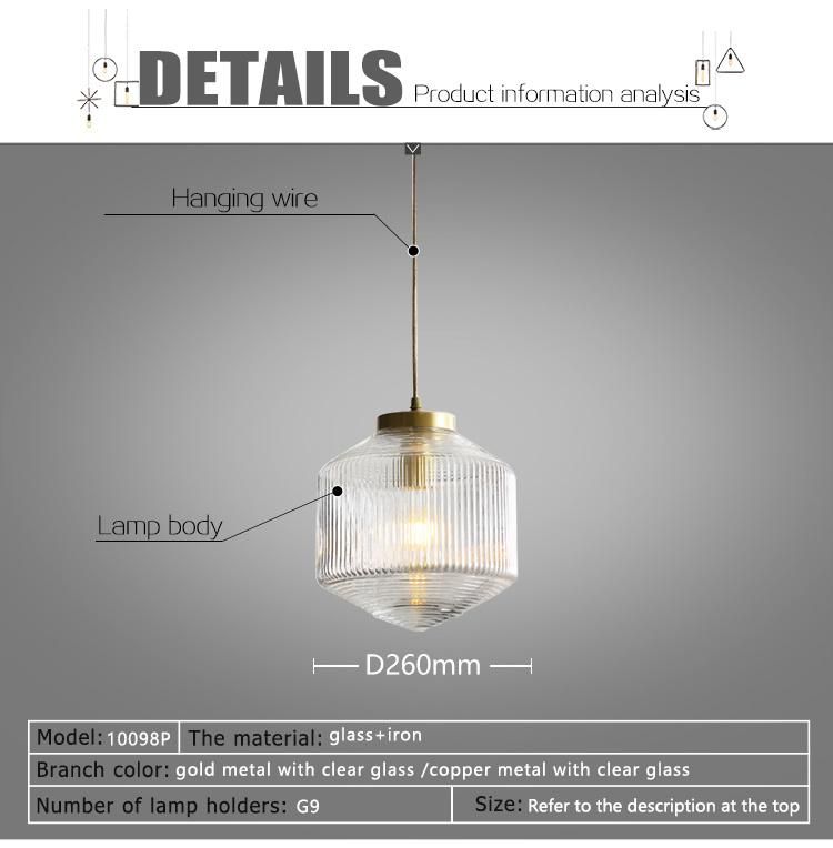 Contemporary Minimalist Modern Round Glass Bookstore Loft Pendant Lamp