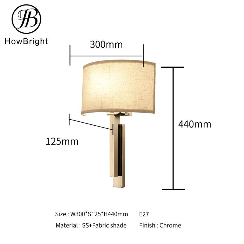 How Bright Modern Wall Lamp Hotel Hotel Wall Reading Light Chrome Wall Mounted Wall Lamp