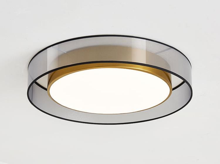 Modern Indoor Round Brass LED Decorative Ceiling Light Lamp