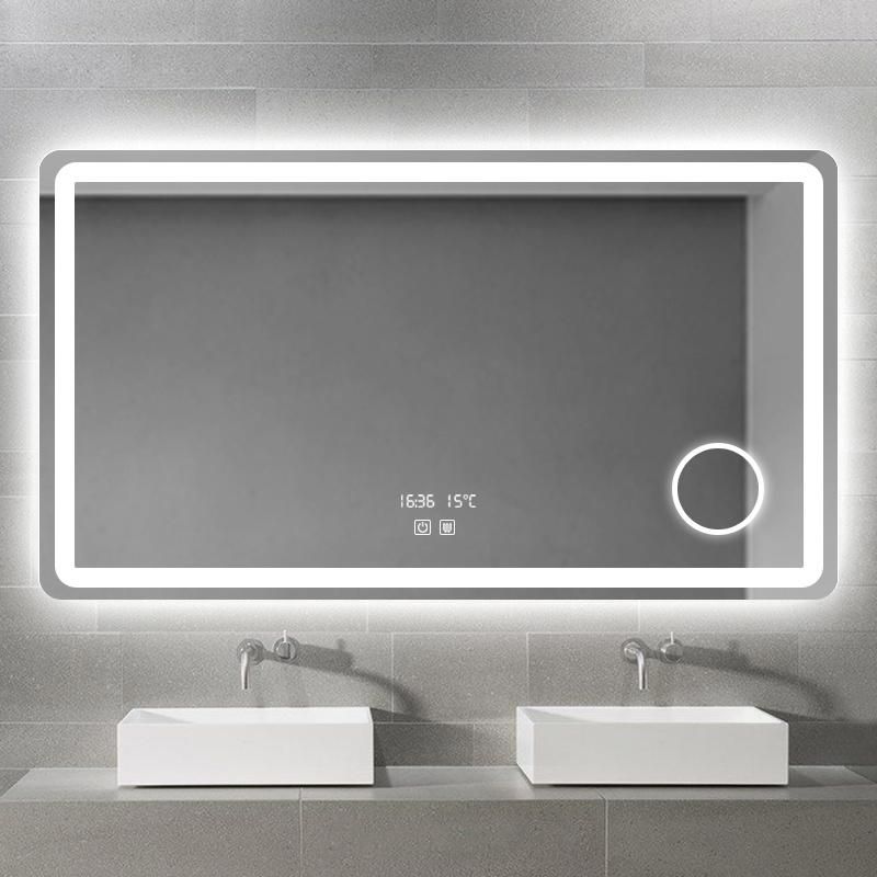 Wholesale Touch Control Indoor Aluminium Square LED Makeup Mirror Wall Lamp Lighting for Bathroom