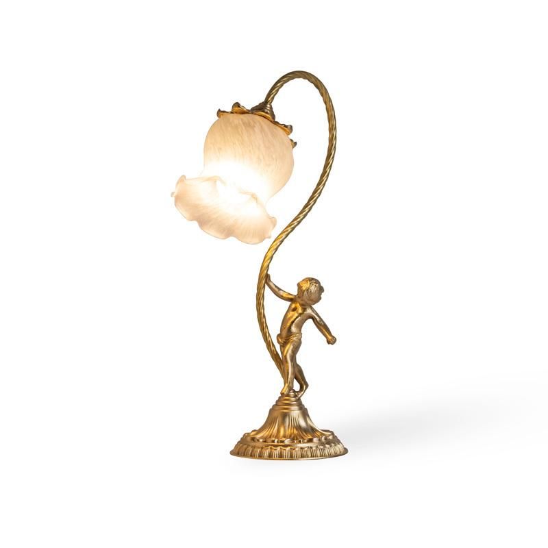 Metal Flower Design Retro Table Lamp Desk Lamp Reading Light Hotel