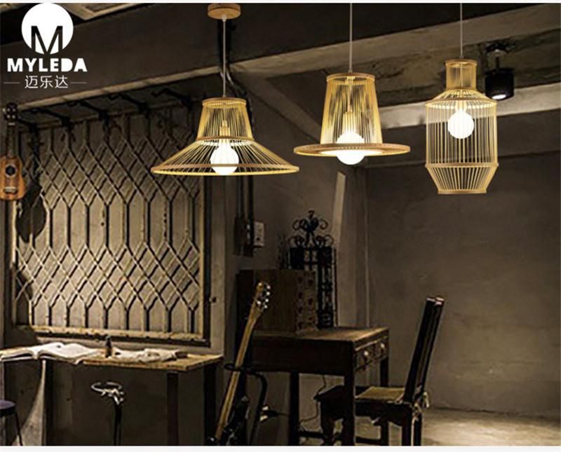 Restaruant Chinese Design Rattan Bamboo Garden Pendant Lights