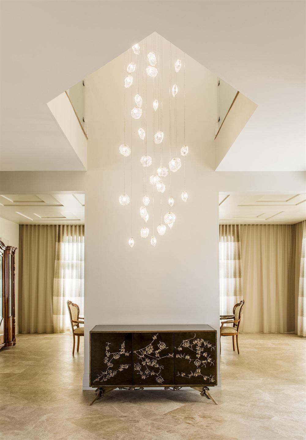 Camilamp Hot Sale Simple Nordic American Hanging LED Ceiling Lights Bedroom Chandelier Luxury Pendant Light