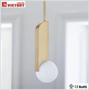 IP20 Simple New Design Gold Metal Pendant Lamp