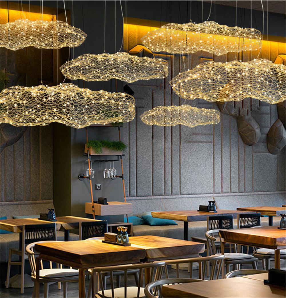 Modern Creative Cloud Light Fixtures LED Pendant Lamp Starry Personality Hotel Restaurant Bar Designer Firefly Moderne Lustre
