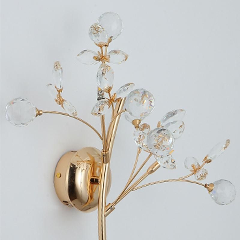 TV Background Wall Living Room Bedroom Bedside Light Crystal Wall Lamp Mirror Headlamp