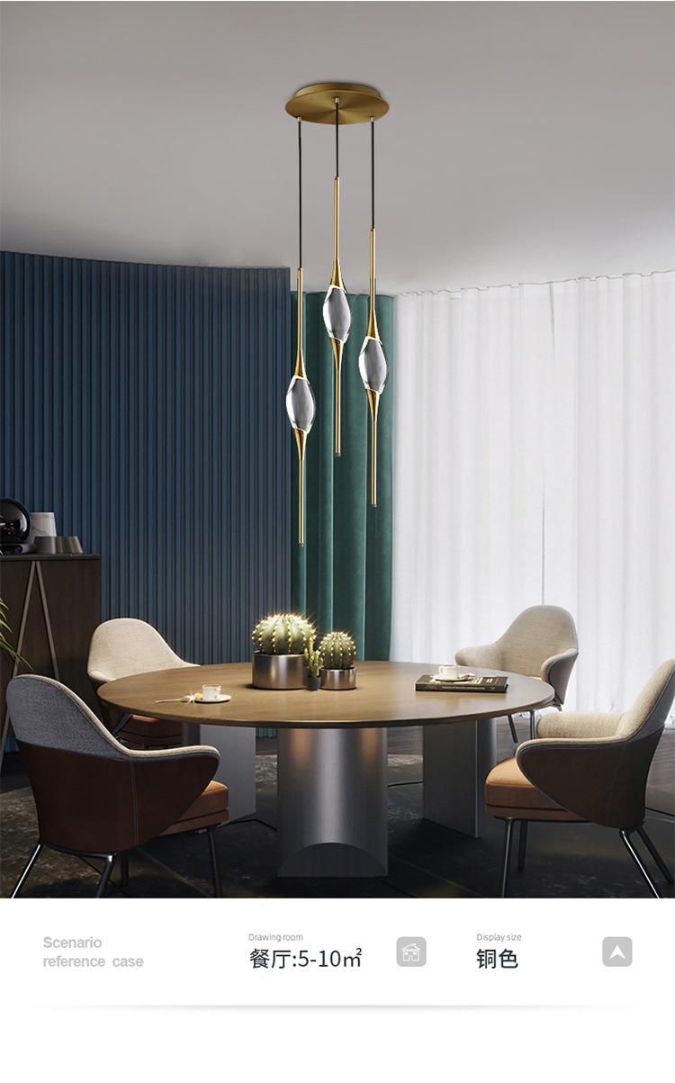 Nordic Crystal Pendant Lights Black / Golden Plated Rod Light with Shiny Suspension Lamp LED Pendant Lamp (WH-AP-181)