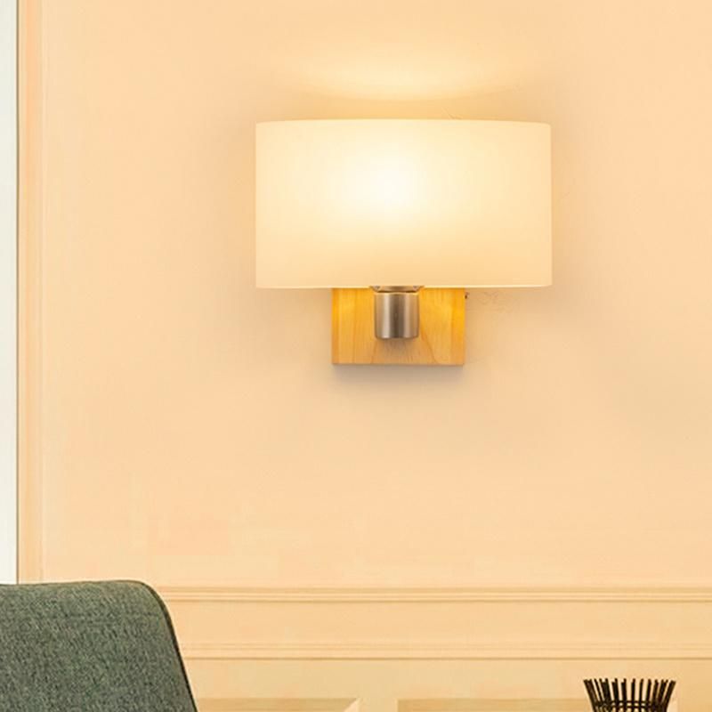 Simple Bedhead Wall Lamp Creative Hotel Room Bedroom Study Wood Light