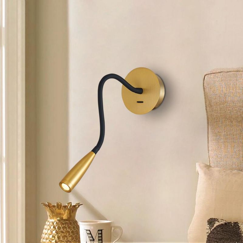 LED Wall Lights Switch Light Lighting for Room Bedside Study Room Night Flexible Wall Light (WH-OR-130)