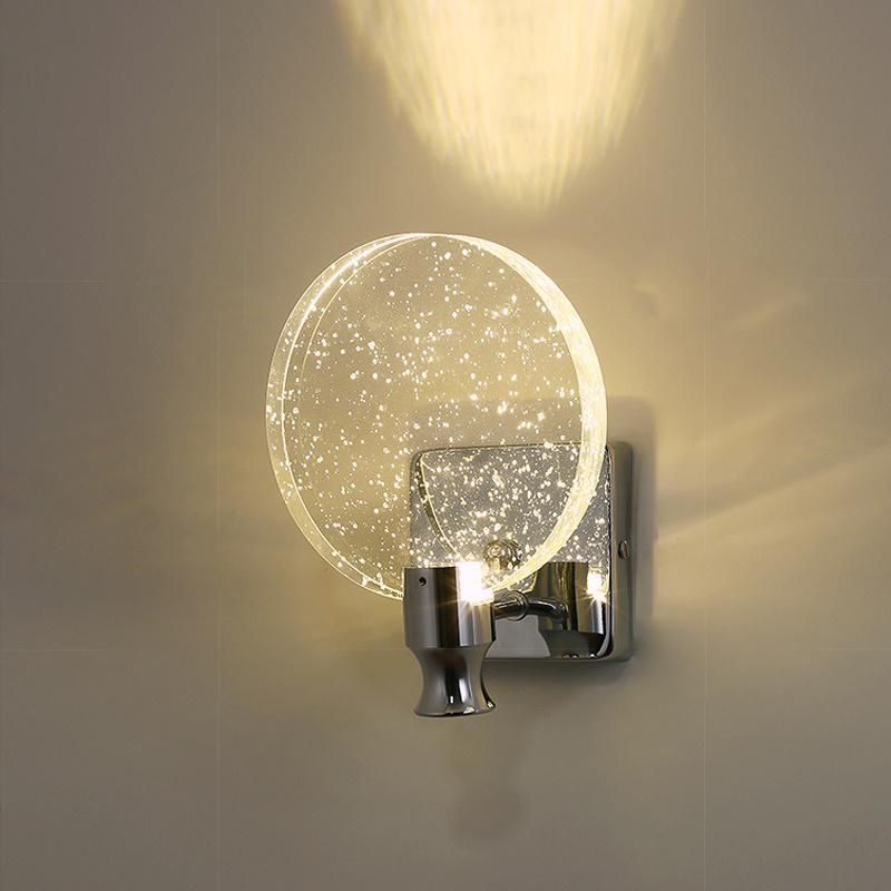 LED Creative Bedroom Bedside Crystal Wall Lamp Simple Living Room Lamp Stair Lighting