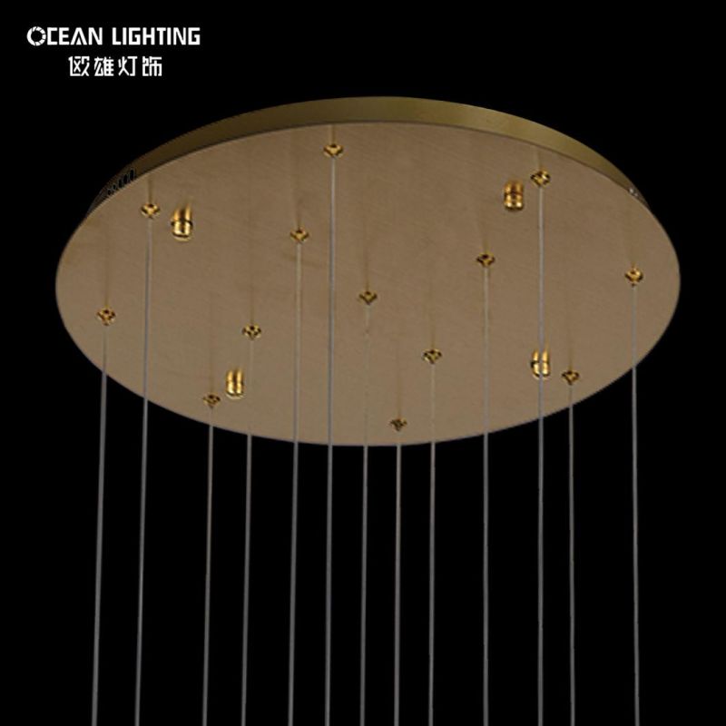 Golden Indoor Lighting Warm Metal Crystal 16*3W Pendant Lamp