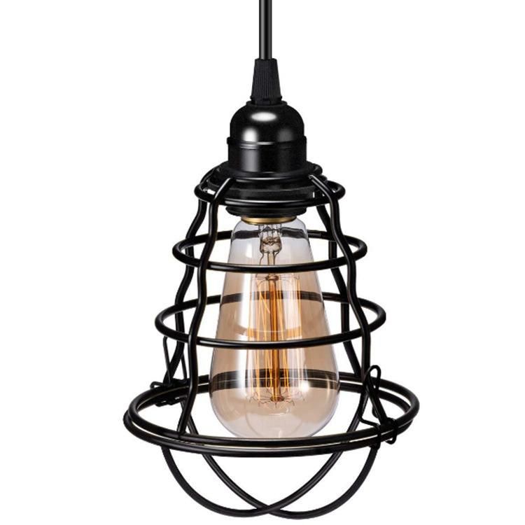 Industrial Vintage Hanging Cage Pendant Light with on/off Switch Antique Metal for Hallway Porch Bathroom Staircase Bedroom Kitchen Wbb15937